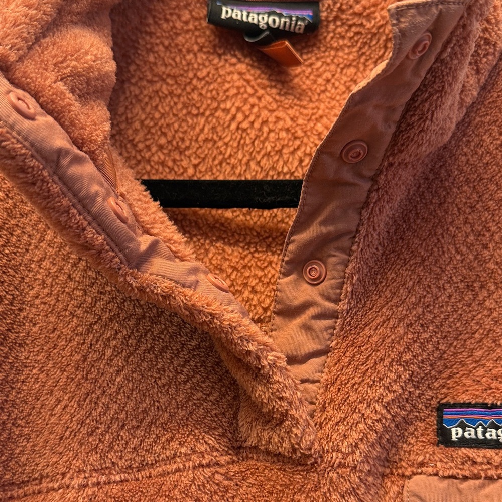 Patagonia Warm Dark Peach Polartec Quarter-Zip Fleece - Picture 5 of 7
